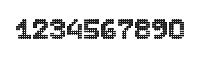 7×9数字点阵字体 ddN79BA1584