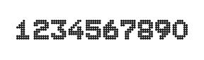 7×9数字点阵字体 ddN79BA1617