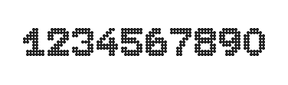 7×9数字点阵字体 ddN79BA1618