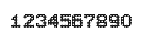 7×9数字点阵字体 ddN79BA1620