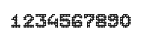 7×9数字点阵字体 ddN79BA1626