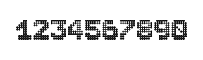 7×9数字点阵字体 ddN79BA1627
