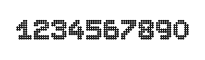 7×9数字点阵字体 ddN79BA1649