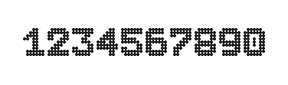 7×9数字点阵字体 ddN79BA1666