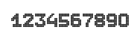 7×9数字点阵字体 ddN79BA1684