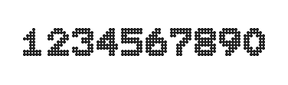7×9数字点阵字体 ddN79BA1727