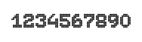 7×9数字点阵字体 ddN79BA1747
