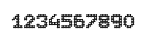 7×9数字点阵字体 ddN79BA1752