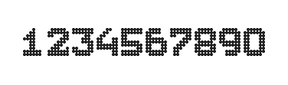 7×9数字点阵字体 ddN79BA1775