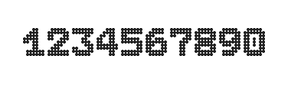 7×9数字点阵字体 ddN79BA1780