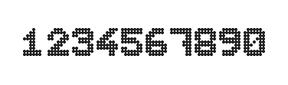 7×9数字点阵字体 ddN79BA1800