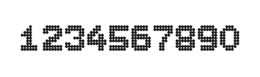 7×9数字点阵字体 ddN79BA1810