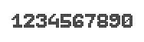 7×9数字点阵字体 ddN79BA1814