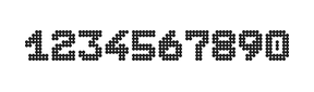 7×9数字点阵字体 ddN79BA1820