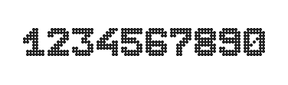 7×9数字点阵字体 ddN79BA1825