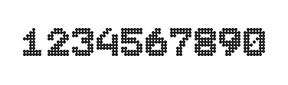 7×9数字点阵字体 ddN79BA1832