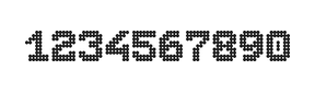 7×9数字点阵字体 ddN79BA1836
