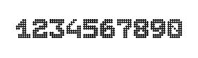 7×9数字点阵字体 ddN79BA1844