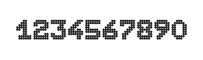 7×9数字点阵字体 ddN79BA1859
