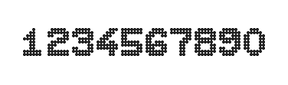 7×9数字点阵字体 ddN79BA1883
