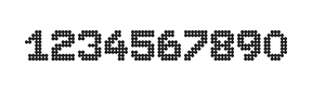 7×9数字点阵字体 ddN79BA1887