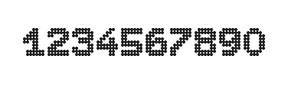 7×9数字点阵字体 ddN79BA1907