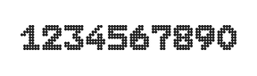 7×9数字点阵字体 ddN79BA1916