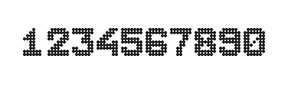 7×9数字点阵字体 ddN79BA1923