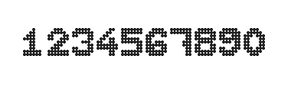 7×9数字点阵字体 ddN79BA1924