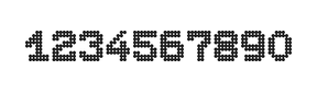 7×9数字点阵字体 ddN79BA1932