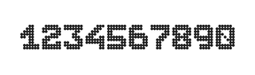 7×9数字点阵字体 ddN79BA1934