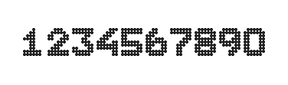 7×9数字点阵字体 ddN79BA1940