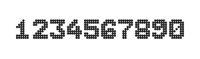 7×9数字点阵字体 ddN79BA1952