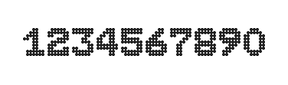 7×9数字点阵字体 ddN79BA1972