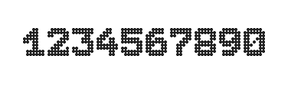 7×9数字点阵字体 ddN79BA1977