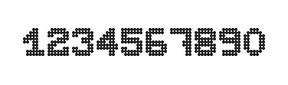 7×9数字点阵字体 ddN79BA1981
