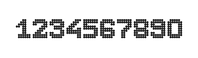 7×9数字点阵字体 ddN79BA1996