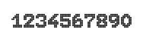 7×9数字点阵字体 ddN79BA1997
