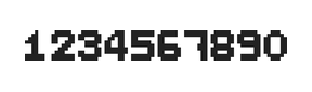 7×9数字点阵字体 ddN79BB0007