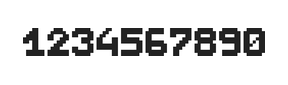7×9数字点阵字体 ddN79BB0017
