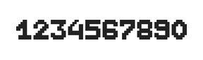 7×9数字点阵字体 ddN79BB0099