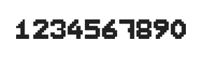 7×9数字点阵字体 ddN79BB0180