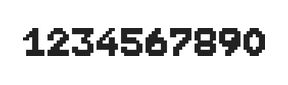 7×9数字点阵字体 ddN79BB0190