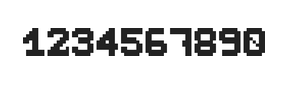 7×9数字点阵字体 ddN79BB0216