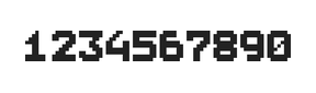 7×9数字点阵字体 ddN79BB0217