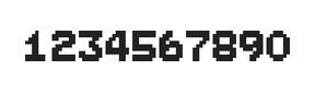 7×9数字点阵字体 ddN79BB0300