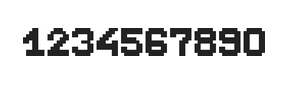 7×9数字点阵字体 ddN79BB0360