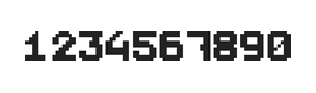 7×9数字点阵字体 ddN79BB0377