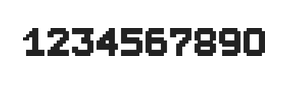 7×9数字点阵字体 ddN79BB0448