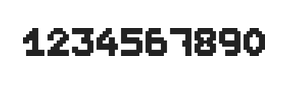 7×9数字点阵字体 ddN79BB0456